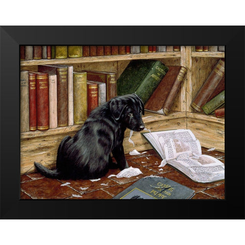 Js7-B Black Modern Wood Framed Art Print by Silver, John