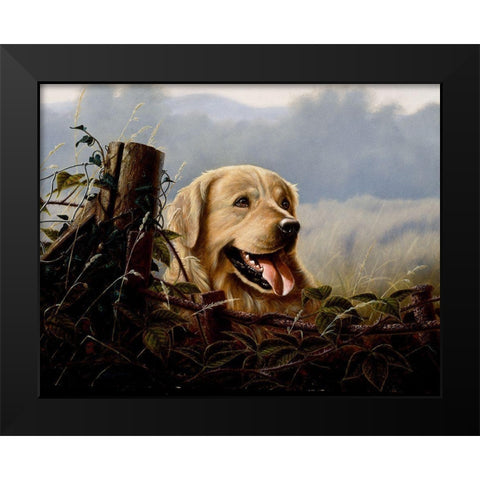 Js15-C Black Modern Wood Framed Art Print by Silver, John