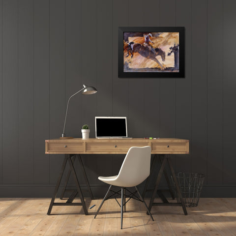 Rusty Black Modern Wood Framed Art Print by Knauf, J.E.