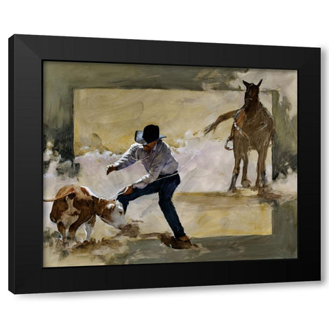 Gotcha! Black Modern Wood Framed Art Print with Double Matting by Knauf, J.E.