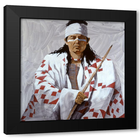 Allie 2 Black Modern Wood Framed Art Print with Double Matting by Knauf, J.E.