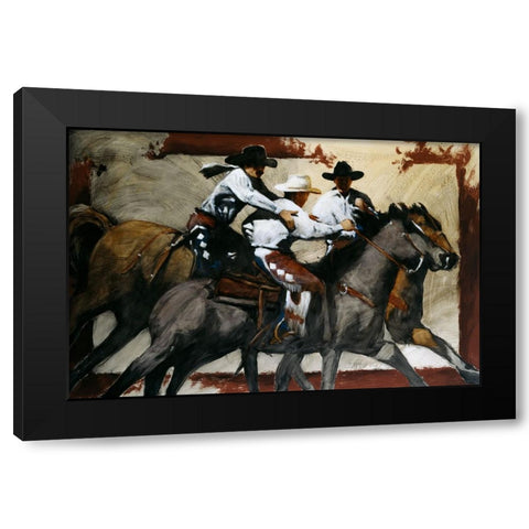 All A Board Black Modern Wood Framed Art Print with Double Matting by Knauf, J.E.