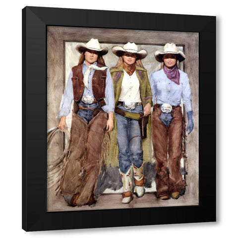 Buckle Brigade Black Modern Wood Framed Art Print by Knauf, J.E.