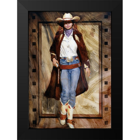 Buckled Up Black Modern Wood Framed Art Print by Knauf, J.E.