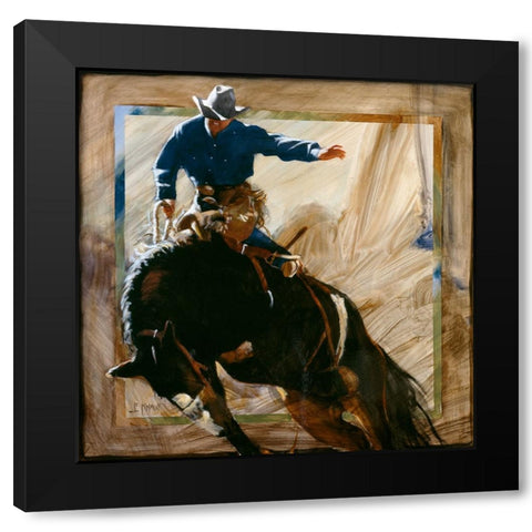 Coming Out Black Modern Wood Framed Art Print with Double Matting by Knauf, J.E.