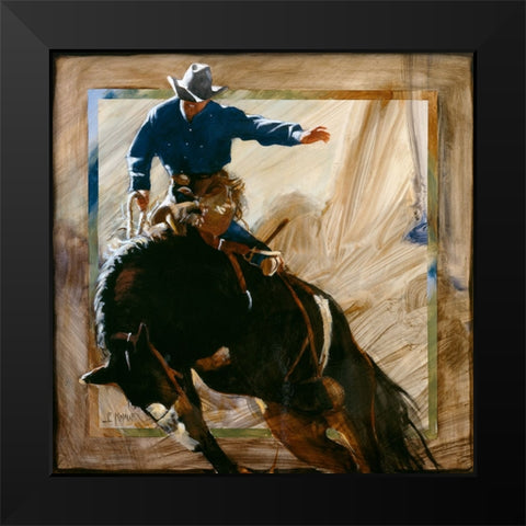 Headin Right Black Modern Wood Framed Art Print by Knauf, J.E.