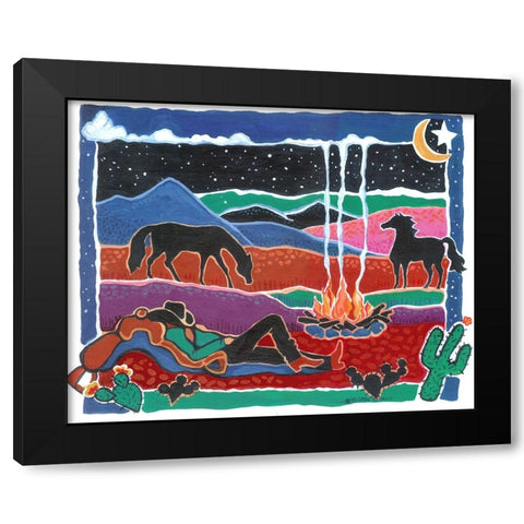 Cowboy Dreams Black Modern Wood Framed Art Print with Double Matting by Bryant, Kristin