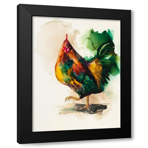 None of Your Business Why Im Crossing the Road Black Modern Wood Framed Art Print with Double Matting by Art by Leslie Franklin