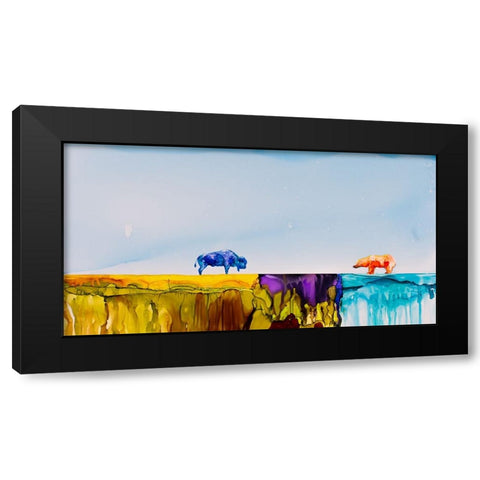 The Other Side Of The Flaxa Black Modern Wood Framed Art Print with Double Matting by Art by Leslie Franklin