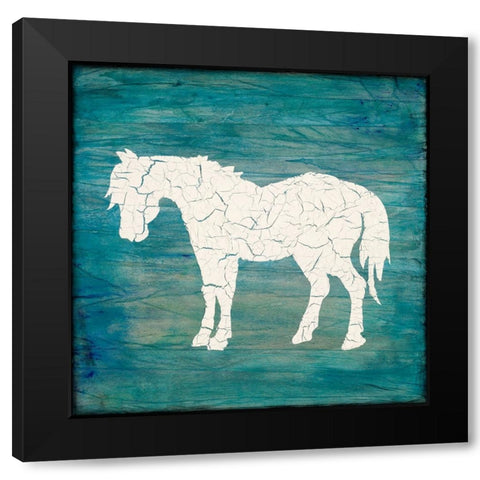 Farm Horse Black Modern Wood Framed Art Print with Double Matting by LightBoxJournal