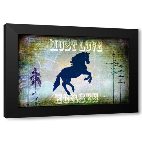 Country Horse II Black Modern Wood Framed Art Print with Double Matting by LightBoxJournal