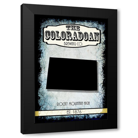 States Brewing Co_Colorado Black Modern Wood Framed Art Print by LightBoxJournal