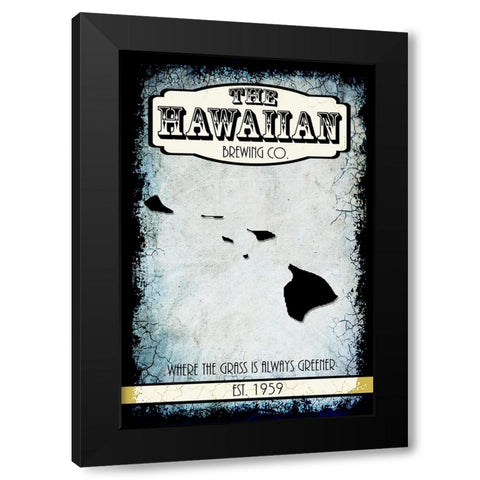 States Brewing Co_Hawaii Black Modern Wood Framed Art Print with Double Matting by LightBoxJournal