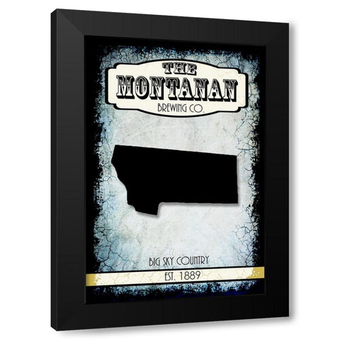 States Brewing Co_Montana Black Modern Wood Framed Art Print with Double Matting by LightBoxJournal