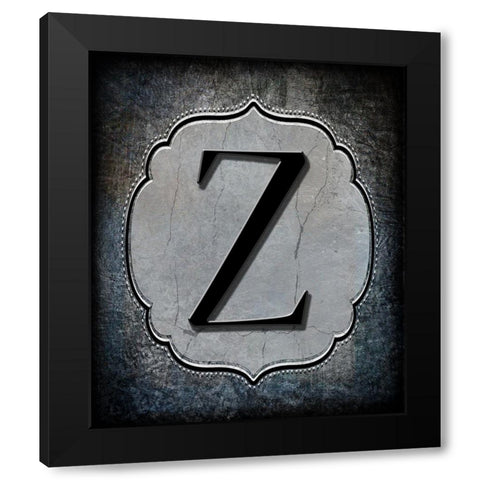 Letter Z Black Modern Wood Framed Art Print by LightBoxJournal