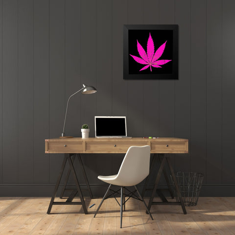 Mleaf Black Light 3 Black Modern Wood Framed Art Print by LightBoxJournal