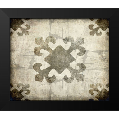 Decortive Pattern 4 B Black Modern Wood Framed Art Print by LightBoxJournal