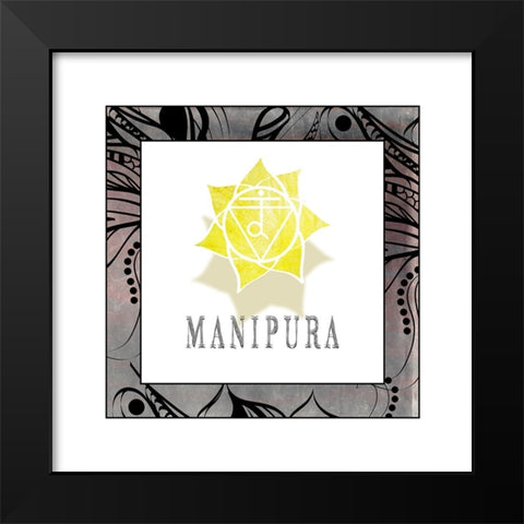 ChakrasYogaFramed_Manipura V1 Black Modern Wood Framed Art Print by LightBoxJournal