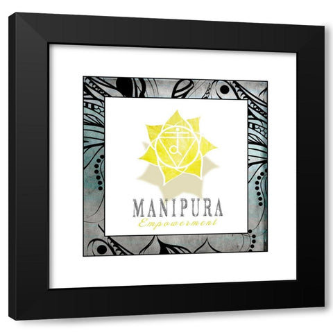 ChakrasYogaFramed_Manipura V3 Black Modern Wood Framed Art Print by LightBoxJournal