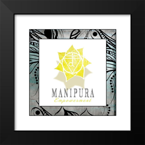 ChakrasYogaFramed_Manipura V3 Black Modern Wood Framed Art Print by LightBoxJournal