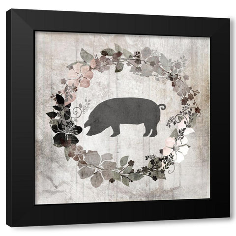 DownOnTheFarm V4 Black Modern Wood Framed Art Print with Double Matting by LightBoxJournal