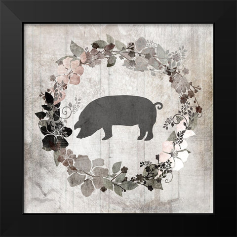 DownOnTheFarm V4 Black Modern Wood Framed Art Print by LightBoxJournal