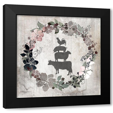 DownOnTheFarm V8 Black Modern Wood Framed Art Print by LightBoxJournal