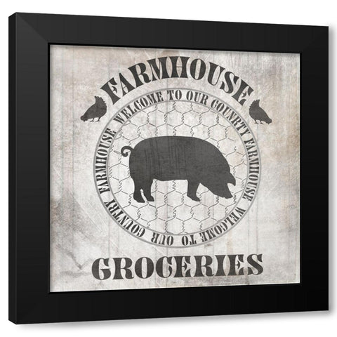 DownOnTheFarmCountry V3 Black Modern Wood Framed Art Print by LightBoxJournal