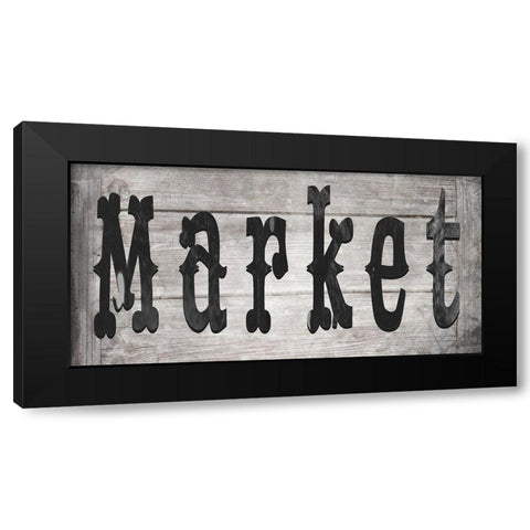 FarmFreshFarmSign V4 Black Modern Wood Framed Art Print by LightBoxJournal
