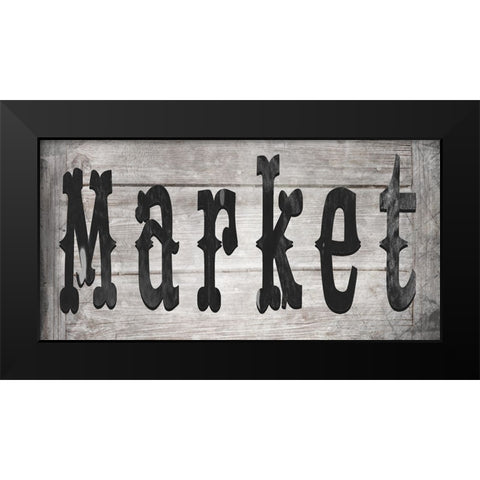 FarmFreshFarmSign V4 Black Modern Wood Framed Art Print by LightBoxJournal