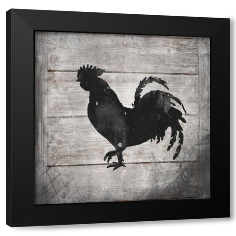 FarmFreshRiseWithTheChickens V2 Black Modern Wood Framed Art Print with Double Matting by LightBoxJournal