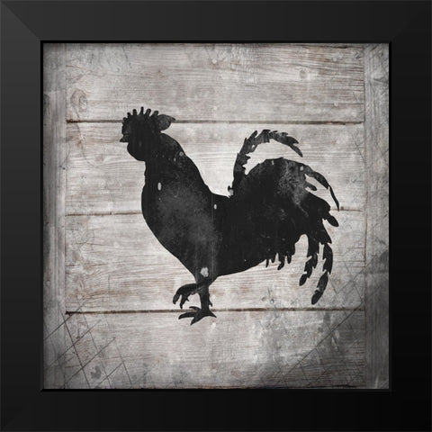 FarmFreshRiseWithTheChickens V2 Black Modern Wood Framed Art Print by LightBoxJournal