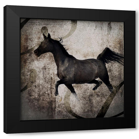 GypsyHorse Collection V1 2 Black Modern Wood Framed Art Print with Double Matting by LightBoxJournal