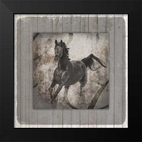 GypsyHorse Collection V1 11 Black Modern Wood Framed Art Print by LightBoxJournal