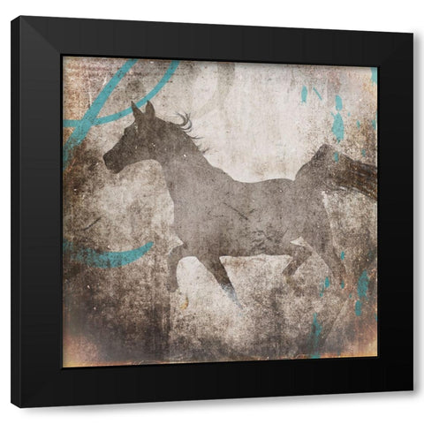 GypsyHorse Collection V2 3 Black Modern Wood Framed Art Print with Double Matting by LightBoxJournal