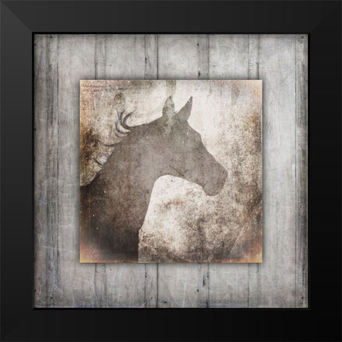 GypsyHorse Collection V2 9 Black Modern Wood Framed Art Print by LightBoxJournal