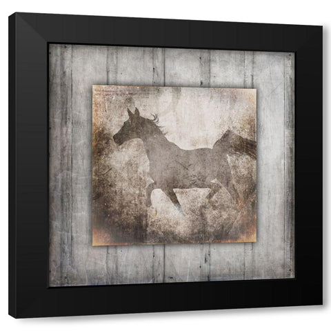GypsyHorse Collection V2 11 Black Modern Wood Framed Art Print by LightBoxJournal