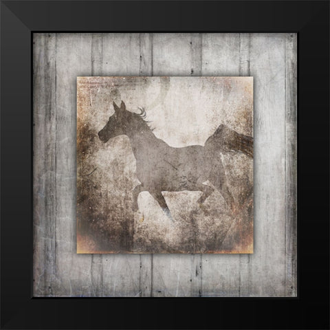 GypsyHorse Collection V2 11 Black Modern Wood Framed Art Print by LightBoxJournal