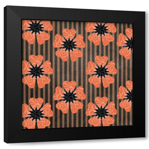 GypsyHorse CollectionSurfacePattern V1 15 Black Modern Wood Framed Art Print with Double Matting by LightBoxJournal