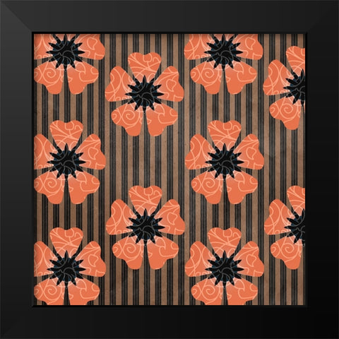GypsyHorse CollectionSurfacePattern V1 15 Black Modern Wood Framed Art Print by LightBoxJournal