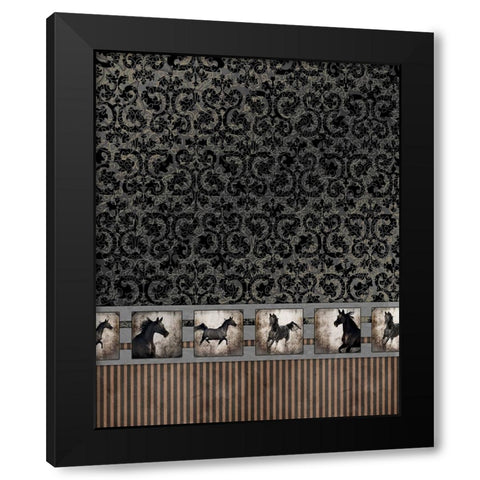 GypsyHorse CollectionSurfacePattern V2 2 Black Modern Wood Framed Art Print with Double Matting by LightBoxJournal