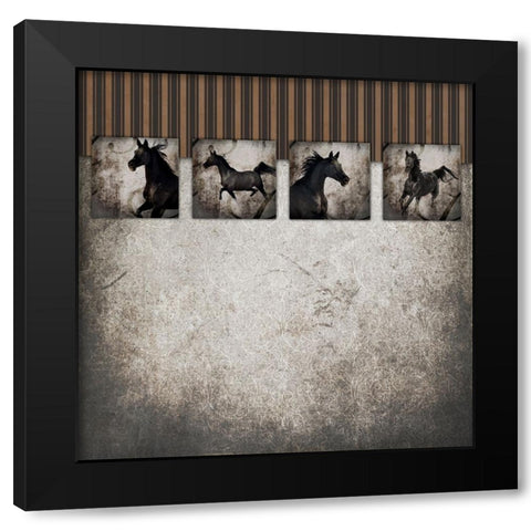 GypsyHorse CollectionSurfacePattern V2 4 Black Modern Wood Framed Art Print with Double Matting by LightBoxJournal