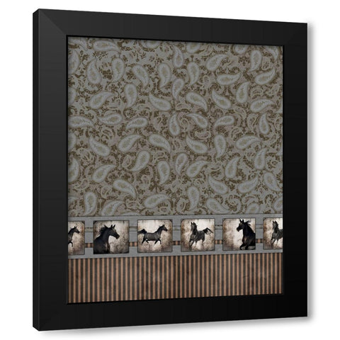 GypsyHorse CollectionSurfacePattern V2 5 Black Modern Wood Framed Art Print with Double Matting by LightBoxJournal