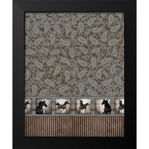 GypsyHorse CollectionSurfacePattern V2 5 Black Modern Wood Framed Art Print by LightBoxJournal
