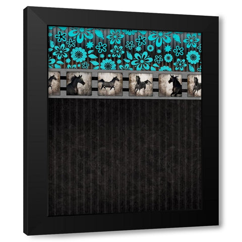 GypsyHorse CollectionSurfacePattern V2 6 Black Modern Wood Framed Art Print with Double Matting by LightBoxJournal