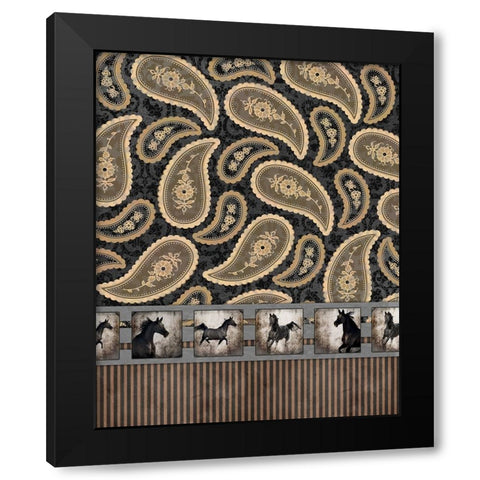 GypsyHorse CollectionSurfacePattern V2 8 Black Modern Wood Framed Art Print with Double Matting by LightBoxJournal