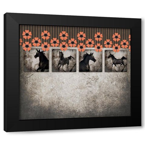 GypsyHorse CollectionSurfacePattern V2 10 Black Modern Wood Framed Art Print by LightBoxJournal