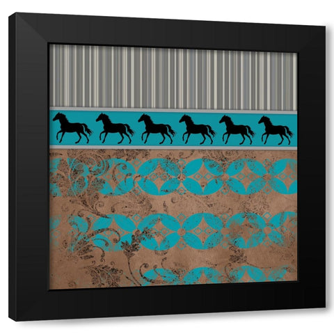 GypsyHorse CollectionSurfacePattern V2 11 Black Modern Wood Framed Art Print with Double Matting by LightBoxJournal