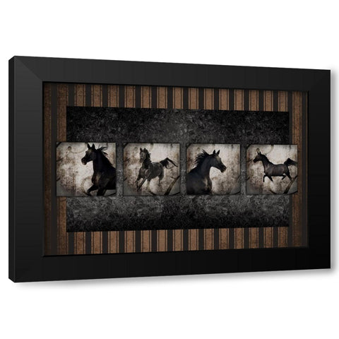 GypsyHorse CollectionSurfacePattern V3 1 Black Modern Wood Framed Art Print by LightBoxJournal