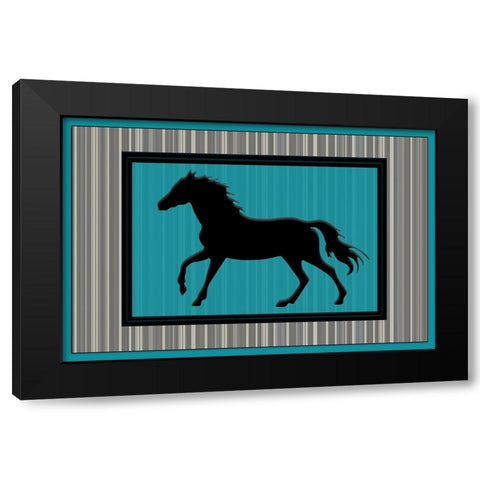 GypsyHorse CollectionSurfacePattern V3 2 Black Modern Wood Framed Art Print by LightBoxJournal